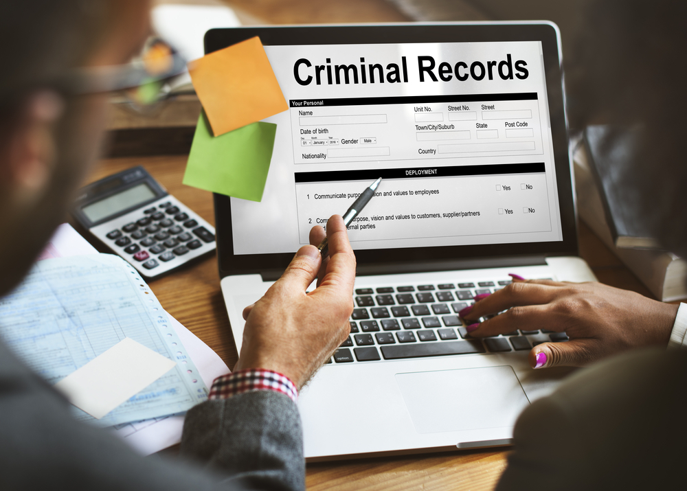 Criminal Records Insurance Form Graphic Concept - private investigator new orleans